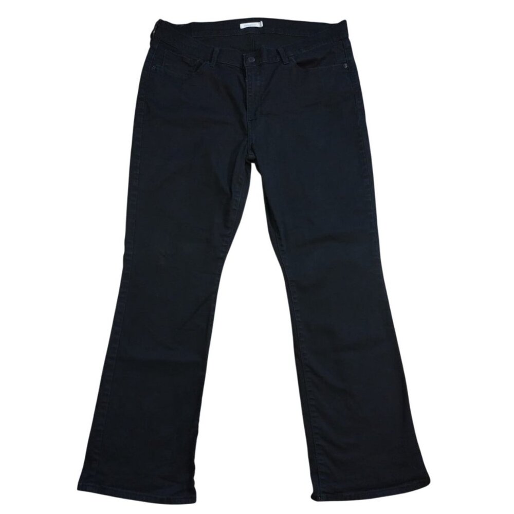 Womens Black Bootcut Jeans Size 18 Classic Stretch Casual Fit.